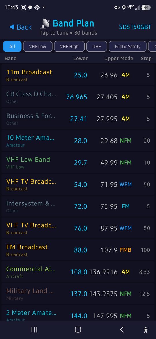 Settings and connection state
